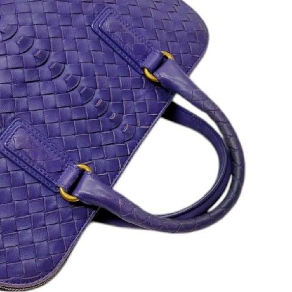 508311BN (L4) Bottega Veneta Hand Bag Purple Leather - Picture 3 of 9